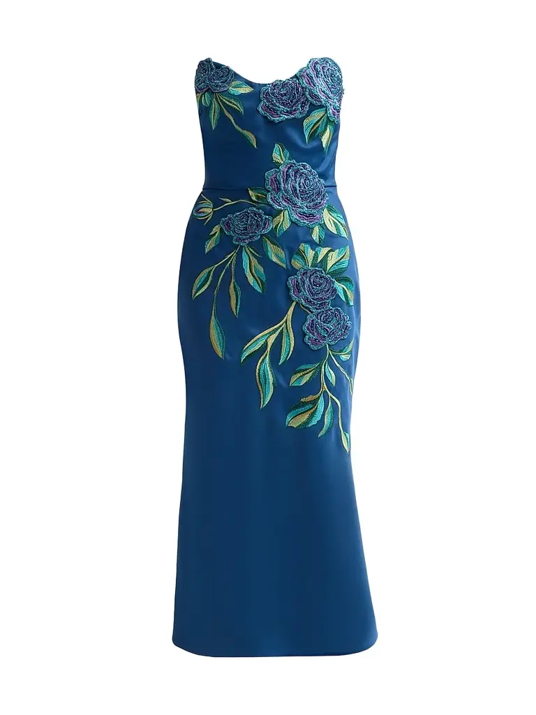 THEIA Women's Emmeline Embroidered Cocktail Dress