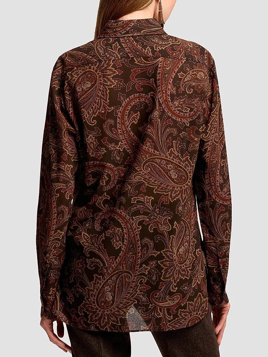Ralph Lauren Collection Women's Trayna Paisley Cotton Shirt | Thumbnail 2 Ralph Lauren Collection Women's Trayna Paisley Cotton Shirt | Thumbnail 2