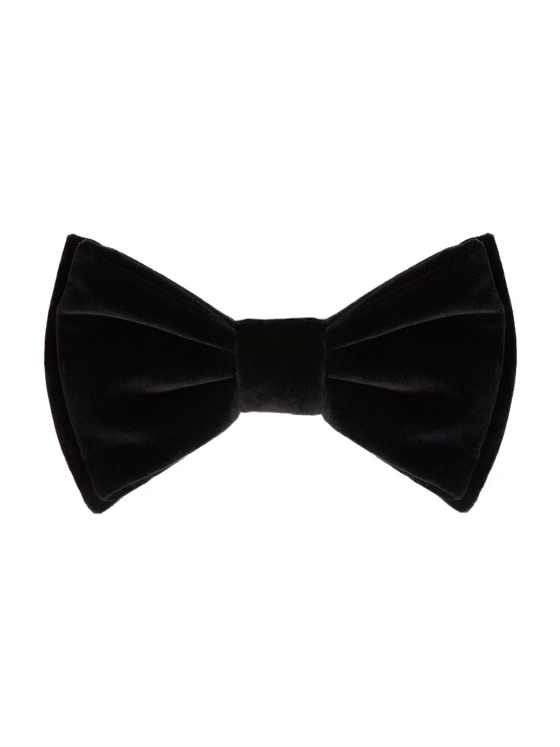 Khaite Liv Bowtie In Black Velvet | Thumbnail 1 Khaite Liv Bowtie In Black Velvet | Thumbnail 1