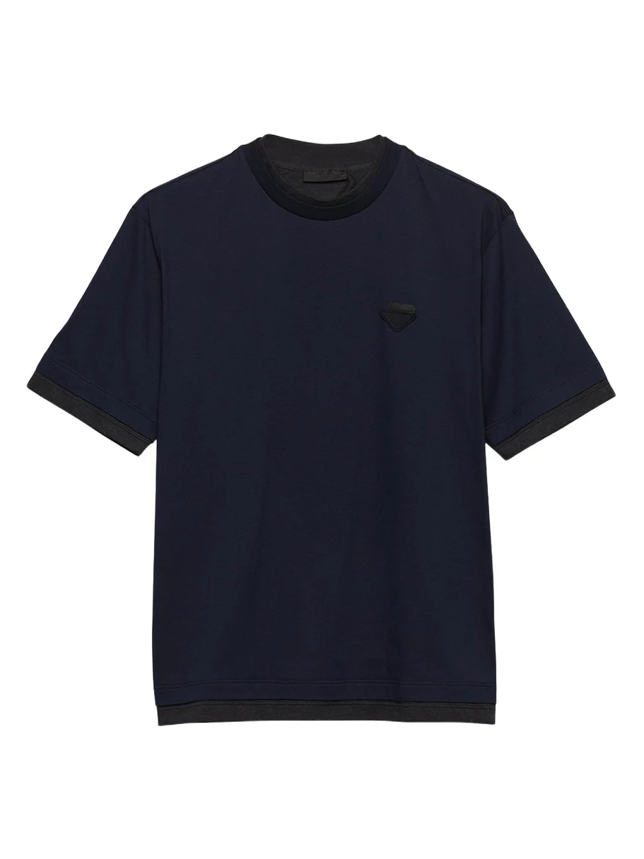 Prada Men's Divisa Layered Crewneck T-Shirt