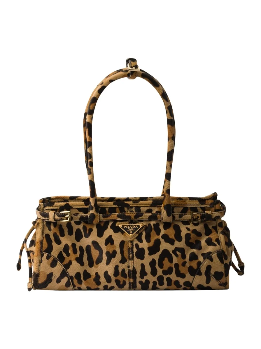 Leopard Calf Hair Shoulder Bag