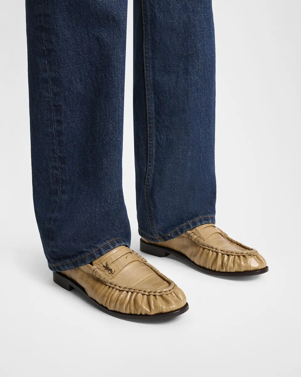 Saint Laurent Le Loafer Eel Leather Penny Loafers | Thumbnail 2 Saint Laurent Le Loafer Eel Leather Penny Loafers | Thumbnail 2
