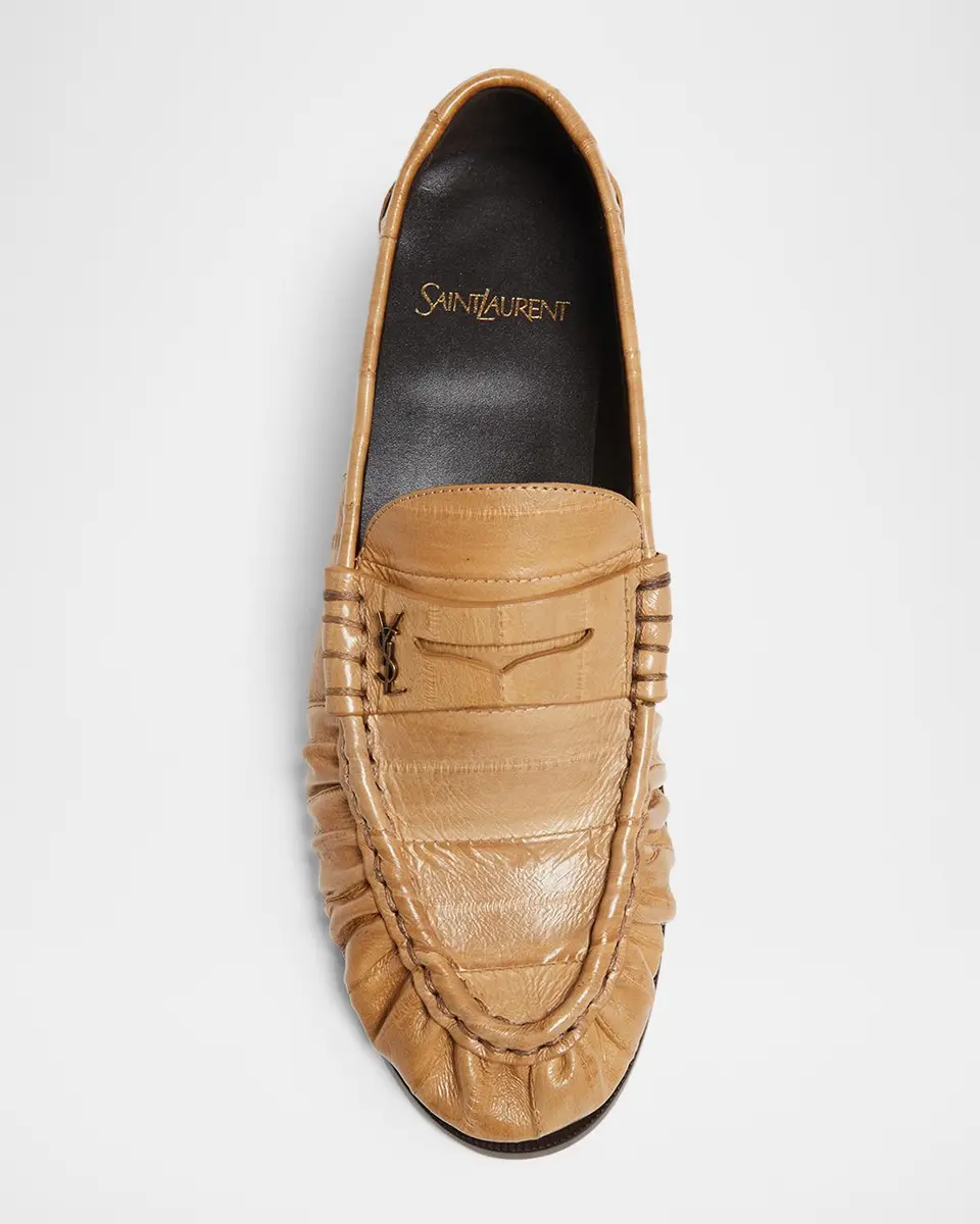 Saint Laurent Le Loafer Eel Leather Penny Loafers | Thumbnail 6 Saint Laurent Le Loafer Eel Leather Penny Loafers | Thumbnail 6