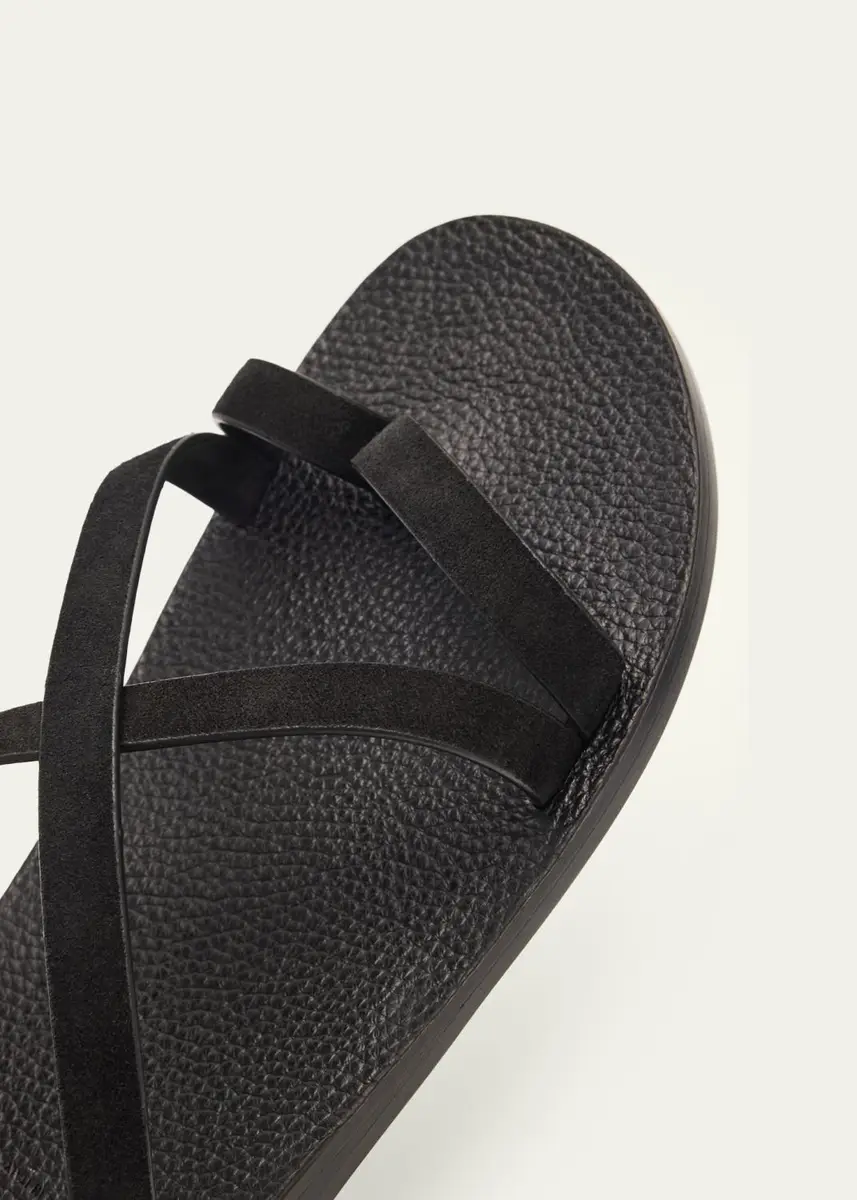 Tom Ford Men's Alfred Suede & Leather Toe-Ring Sandals | Thumbnail 5 Tom Ford Men's Alfred Suede & Leather Toe-Ring Sandals | Thumbnail 5