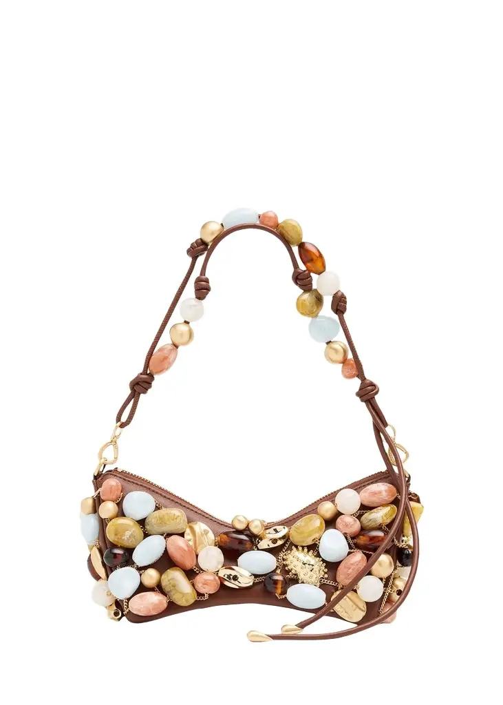Cult Gaia Mercier Multicolor Stone Leather Shoulder Bag