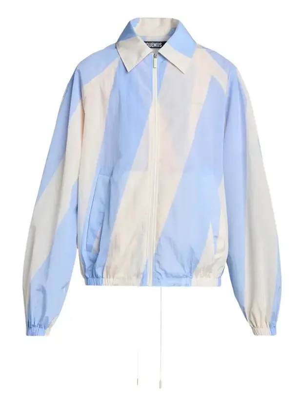 Jacquemus Men's Wide-Stripe Nylon Shirt Jacket
