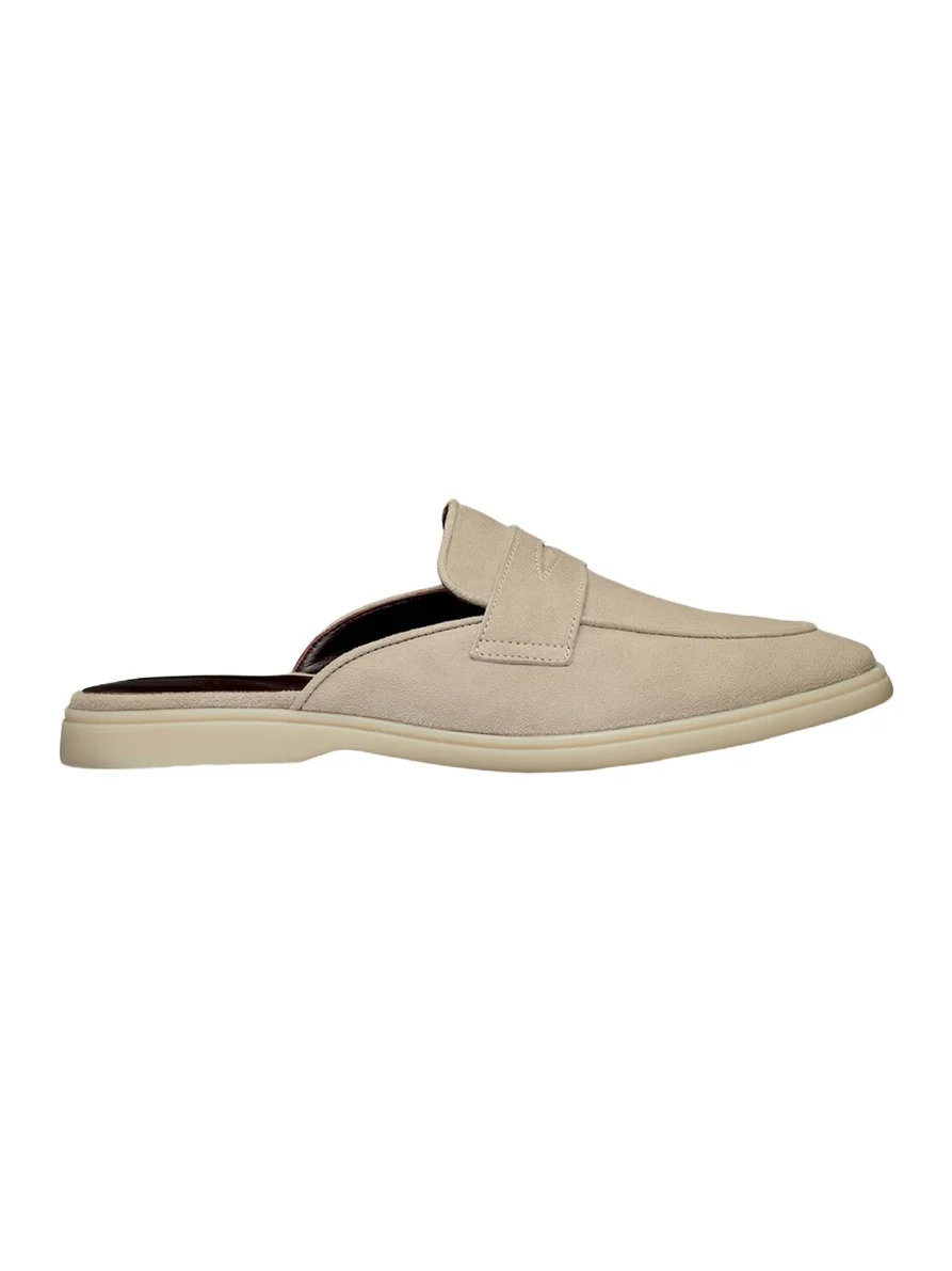 Suede Loafer Mules