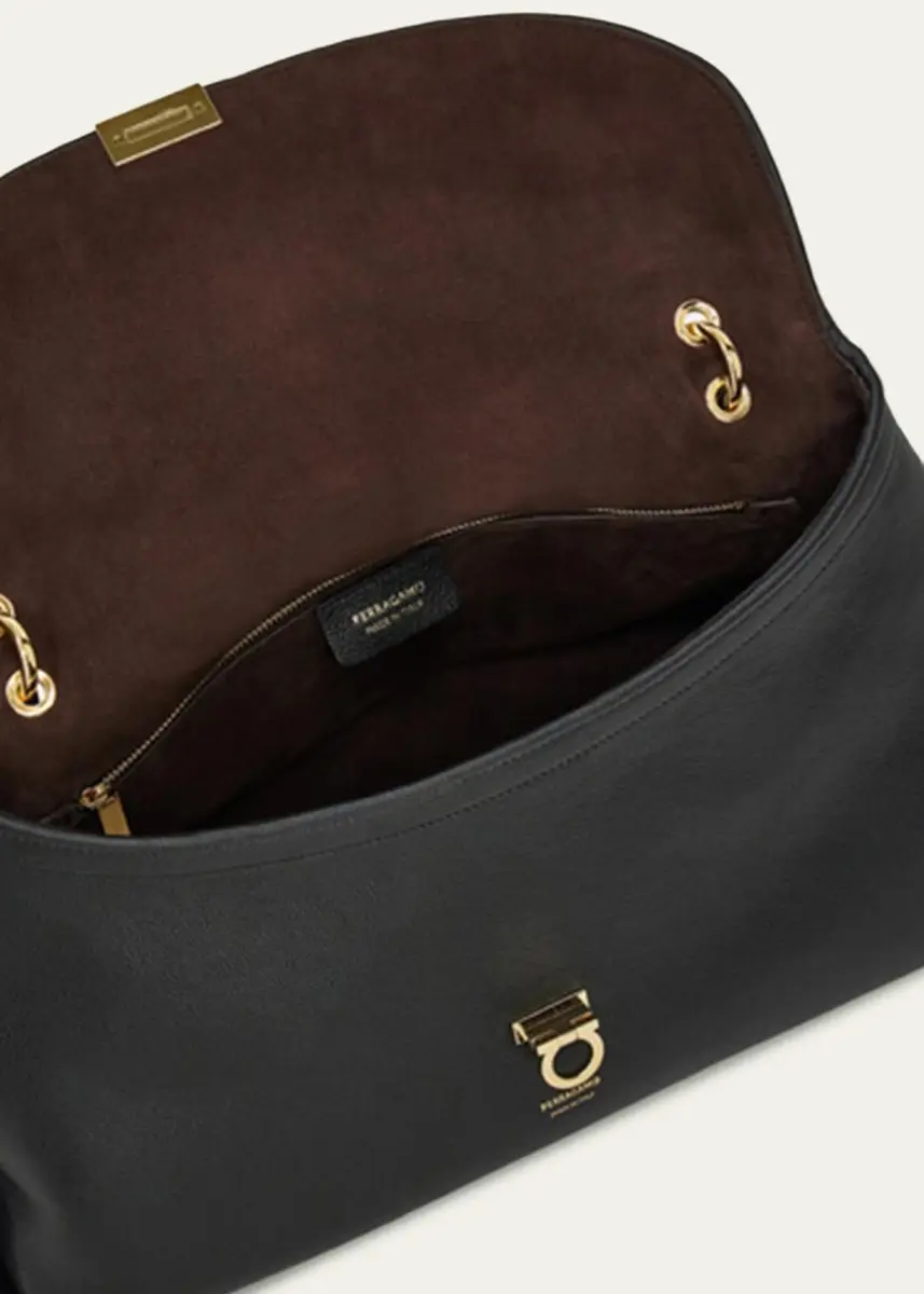 Ferragamo Gancini Leather Shoulder Bag | Thumbnail 3 Ferragamo Gancini Leather Shoulder Bag | Thumbnail 3