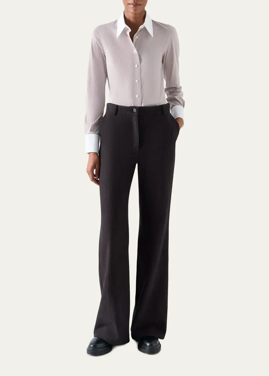 Akris punto Stripe Stretch Cotton Poplin Shirt | Thumbnail 2 Akris punto Stripe Stretch Cotton Poplin Shirt | Thumbnail 2