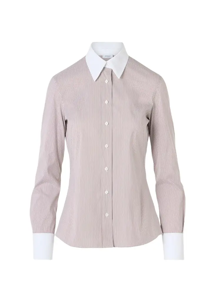 Akris punto Stripe Stretch Cotton Poplin Shirt