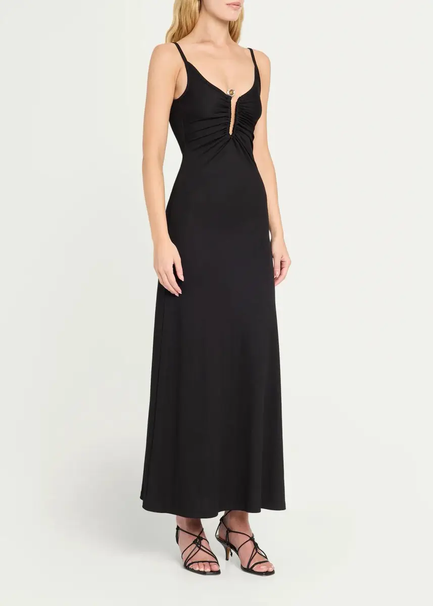 Christopher Esber Droplet Crystal Clasp Cami Maxi Dress | Thumbnail 4