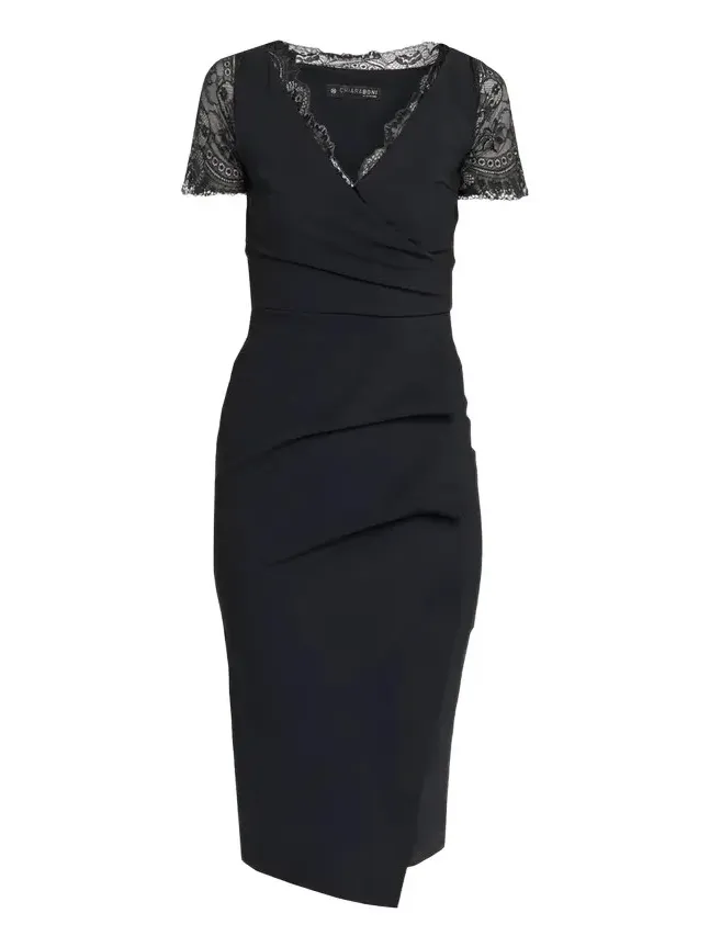 Brynn Lace-Embellished Bodycon Midi Dress