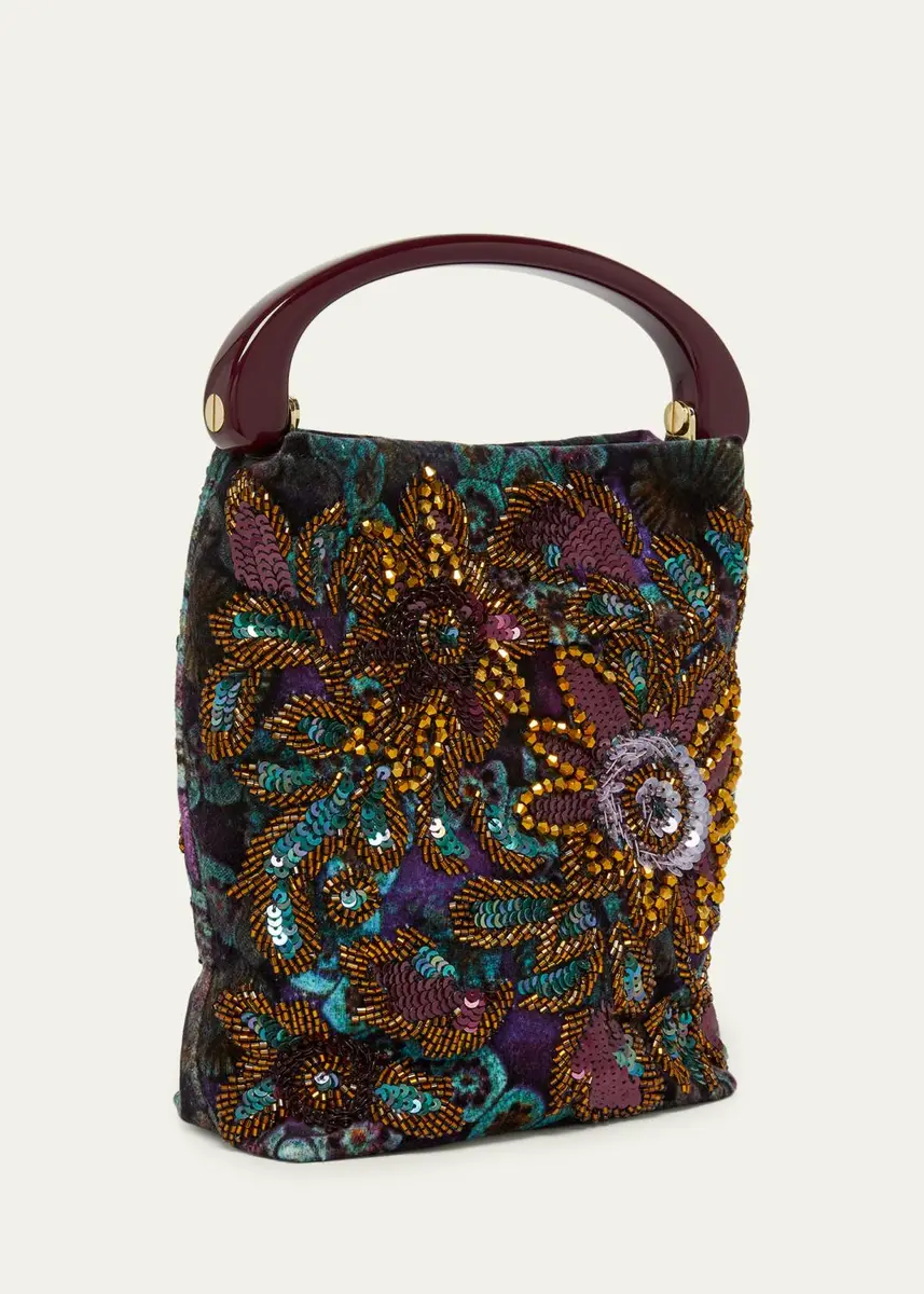 Dries Van Noten Small Bead Embroidered Top-Handle Bag | Thumbnail 3 Dries Van Noten Small Bead Embroidered Top-Handle Bag | Thumbnail 3