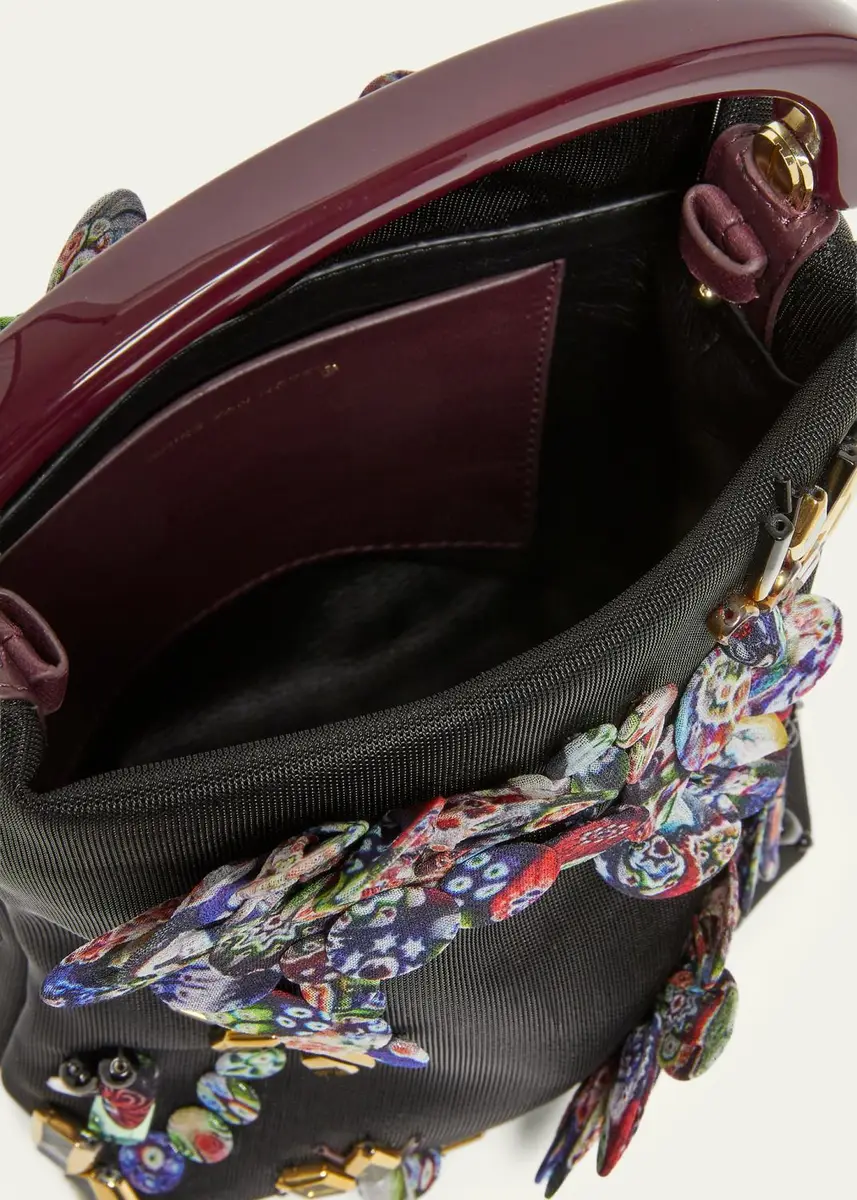Dries Van Noten Beaded Floral Applique Top-Handle Bag | Thumbnail 4 Dries Van Noten Beaded Floral Applique Top-Handle Bag | Thumbnail 4