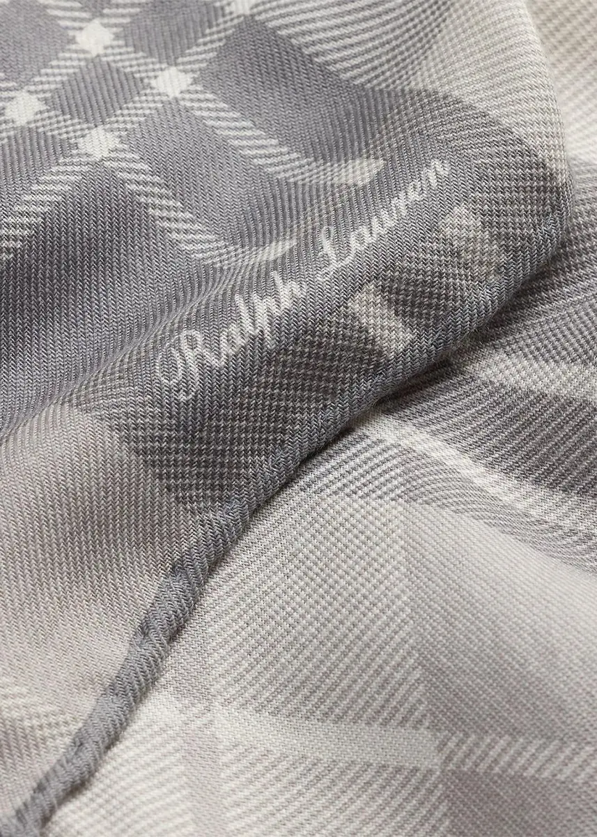 Ralph Lauren Purple Label Men's Plaid-Print Cashmere-Silk Neckerchief | Thumbnail 4 Ralph Lauren Purple Label Men's Plaid-Print Cashmere-Silk Neckerchief | Thumbnail 4
