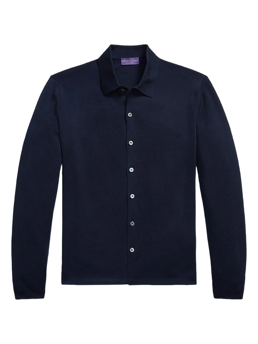Men's Wool Polo Cardigan Men's Wool Polo Cardigan