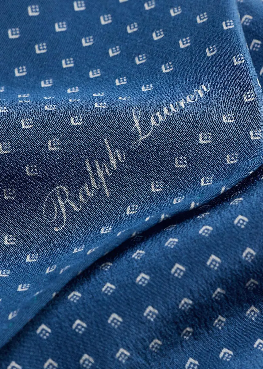 Ralph Lauren Purple Label Men's Neat-Print Silk Neckerchief | Thumbnail 4 Ralph Lauren Purple Label Men's Neat-Print Silk Neckerchief | Thumbnail 4