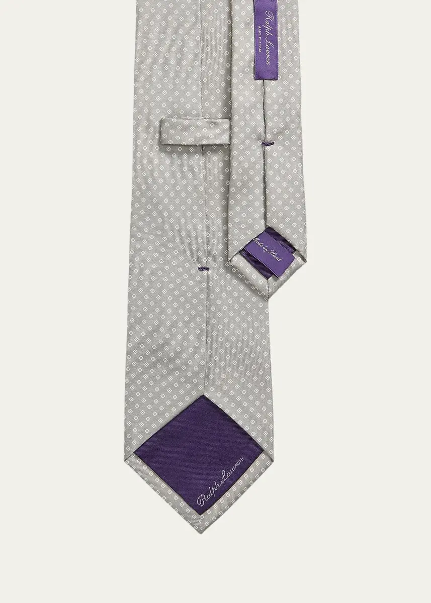 Ralph Lauren Purple Label Men's Diamond-Patterned Silk Tie | Thumbnail 2 Ralph Lauren Purple Label Men's Diamond-Patterned Silk Tie | Thumbnail 2