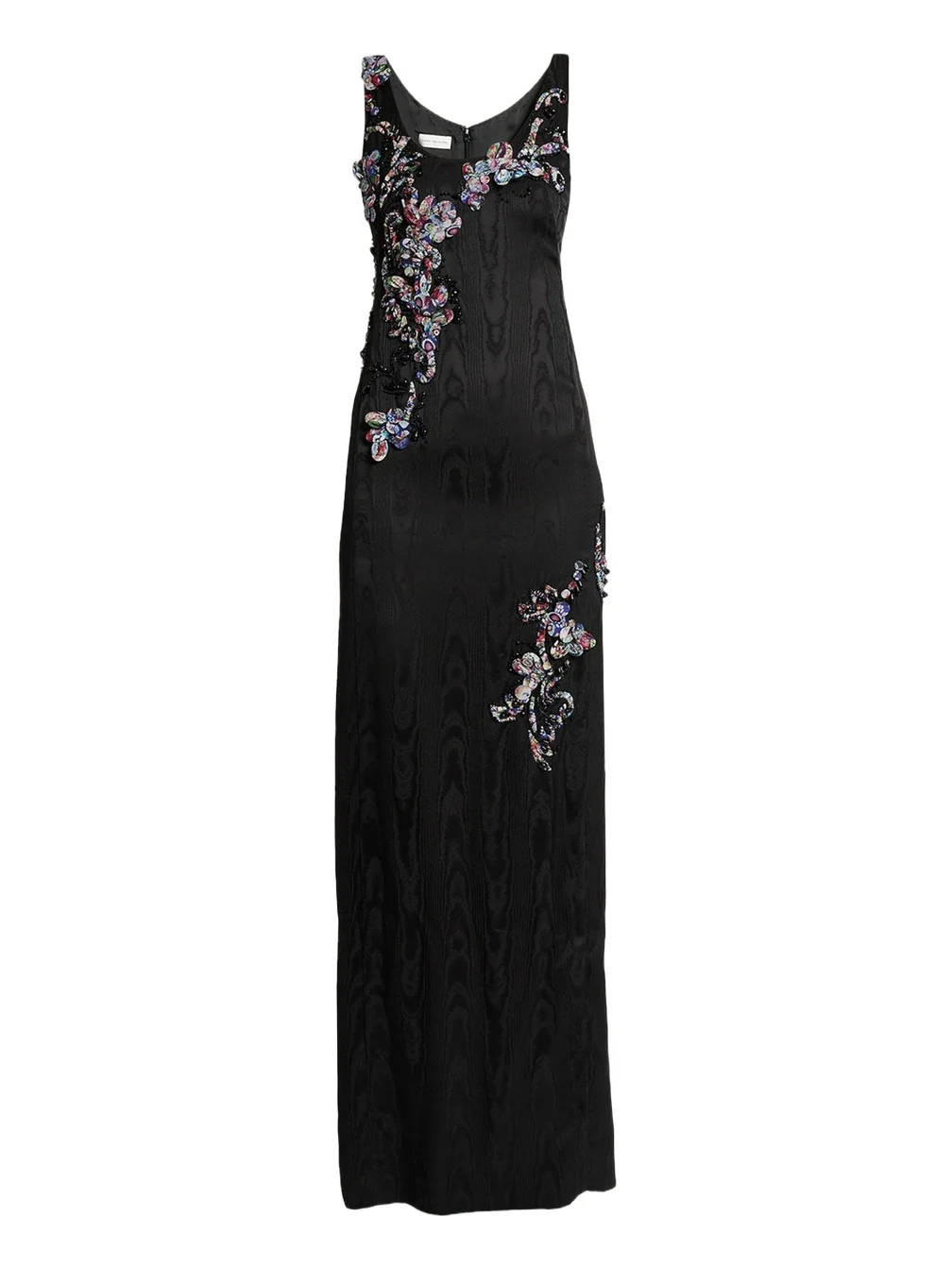 Sleeveless Embroidered Faille Column Gown Sleeveless Embroidered Faille Column Gown