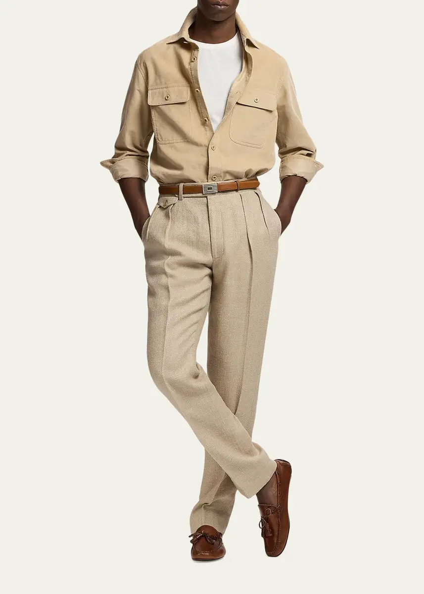 Ralph Lauren Purple Label Men's Fine-Wale Corduroy Shirt | Thumbnail 2