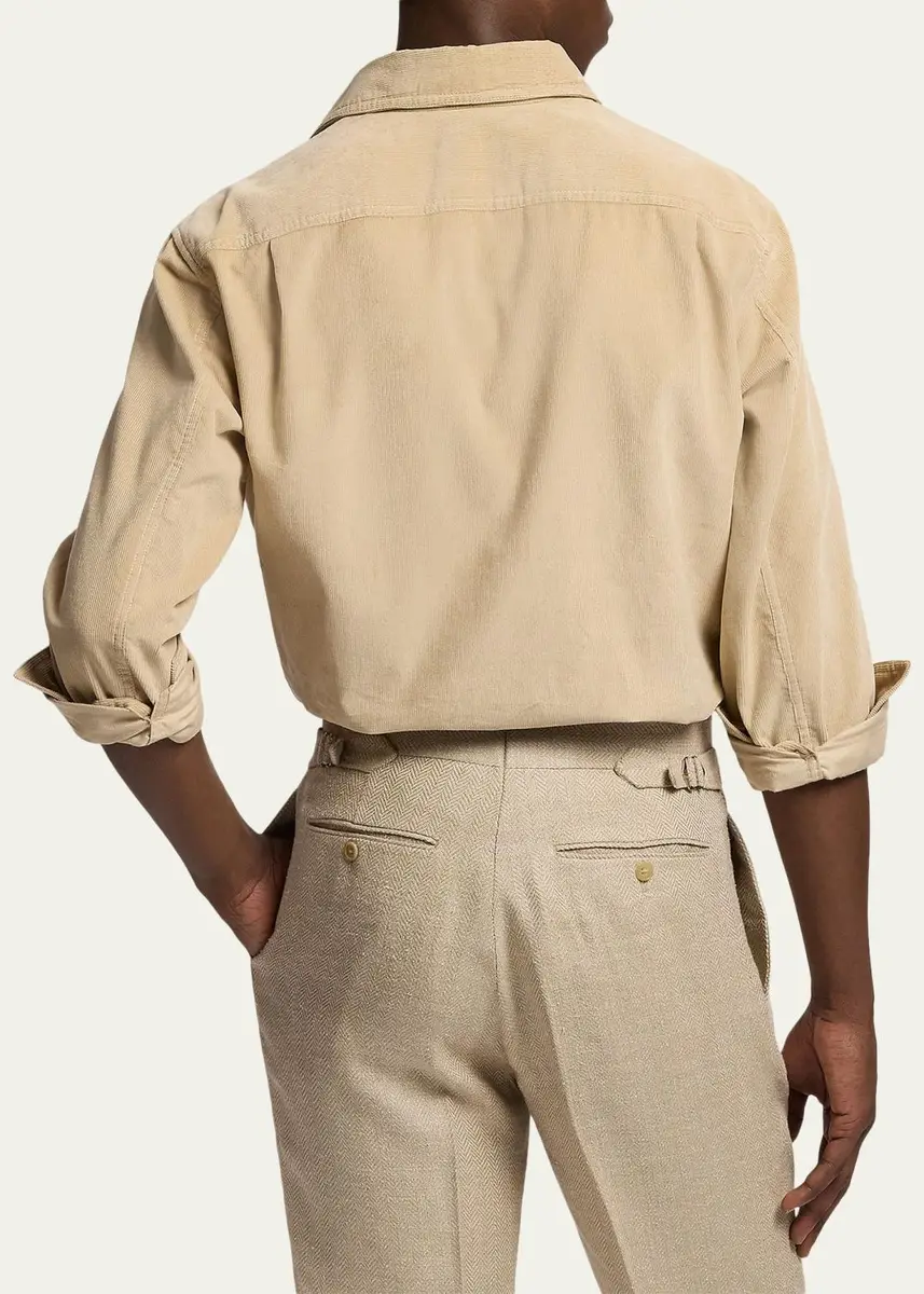 Ralph Lauren Purple Label Men's Fine-Wale Corduroy Shirt | Thumbnail 3