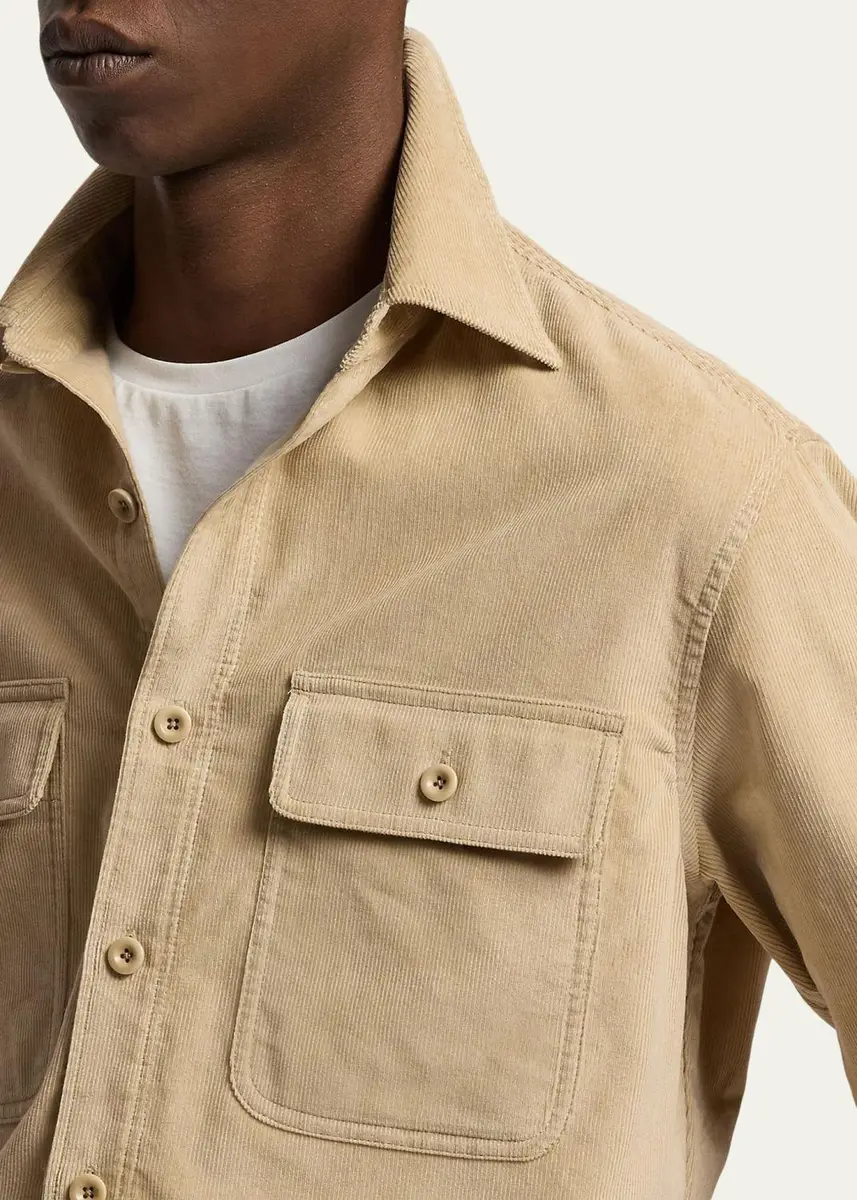 Ralph Lauren Purple Label Men's Fine-Wale Corduroy Shirt | Thumbnail 5