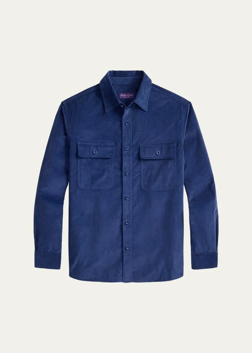 Ralph Lauren Purple Label Men's Fine-Wale Corduroy Shirt | Thumbnail 6