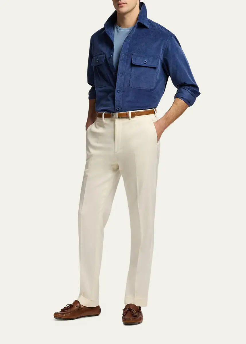 Ralph Lauren Purple Label Men's Fine-Wale Corduroy Shirt | Thumbnail 7