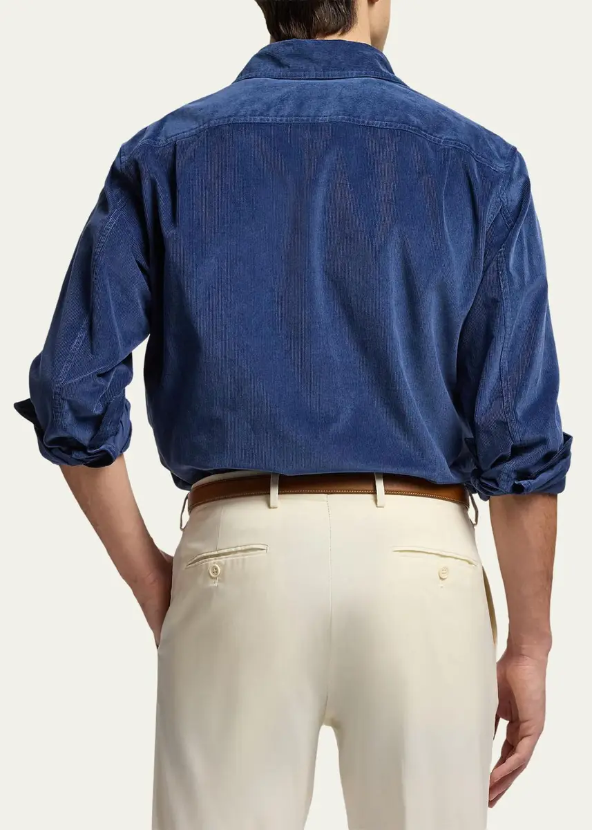 Ralph Lauren Purple Label Men's Fine-Wale Corduroy Shirt | Thumbnail 8