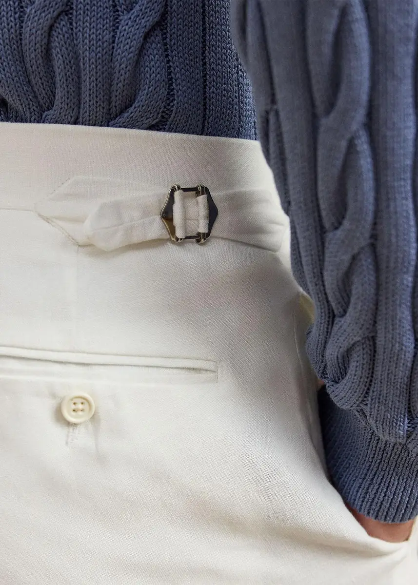 Ralph Lauren Purple Label Men's Gregory Hand-Tailored Linen Trousers | Thumbnail 5 Ralph Lauren Purple Label Men's Gregory Hand-Tailored Linen Trousers | Thumbnail 5