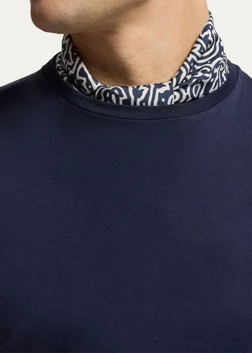 Ralph Lauren Purple Label Men's Print Silk Neckerchief | Thumbnail 3 Ralph Lauren Purple Label Men's Print Silk Neckerchief | Thumbnail 3