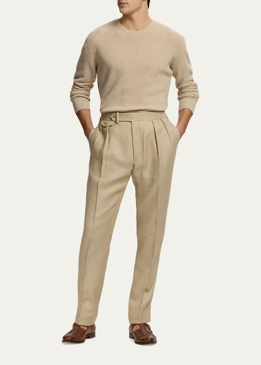 Ralph Lauren Purple Label Men's Textured Cashmere Sweater | Thumbnail 2 Ralph Lauren Purple Label Men's Textured Cashmere Sweater | Thumbnail 2
