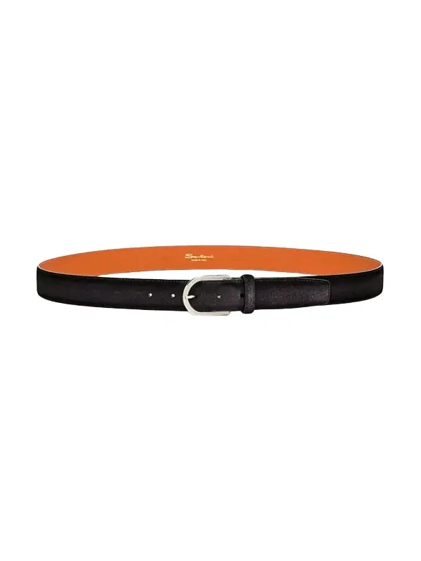 Men's Cintura Fibbia Suede Round-Buckle Belt Men's Cintura Fibbia Suede Round-Buckle Belt