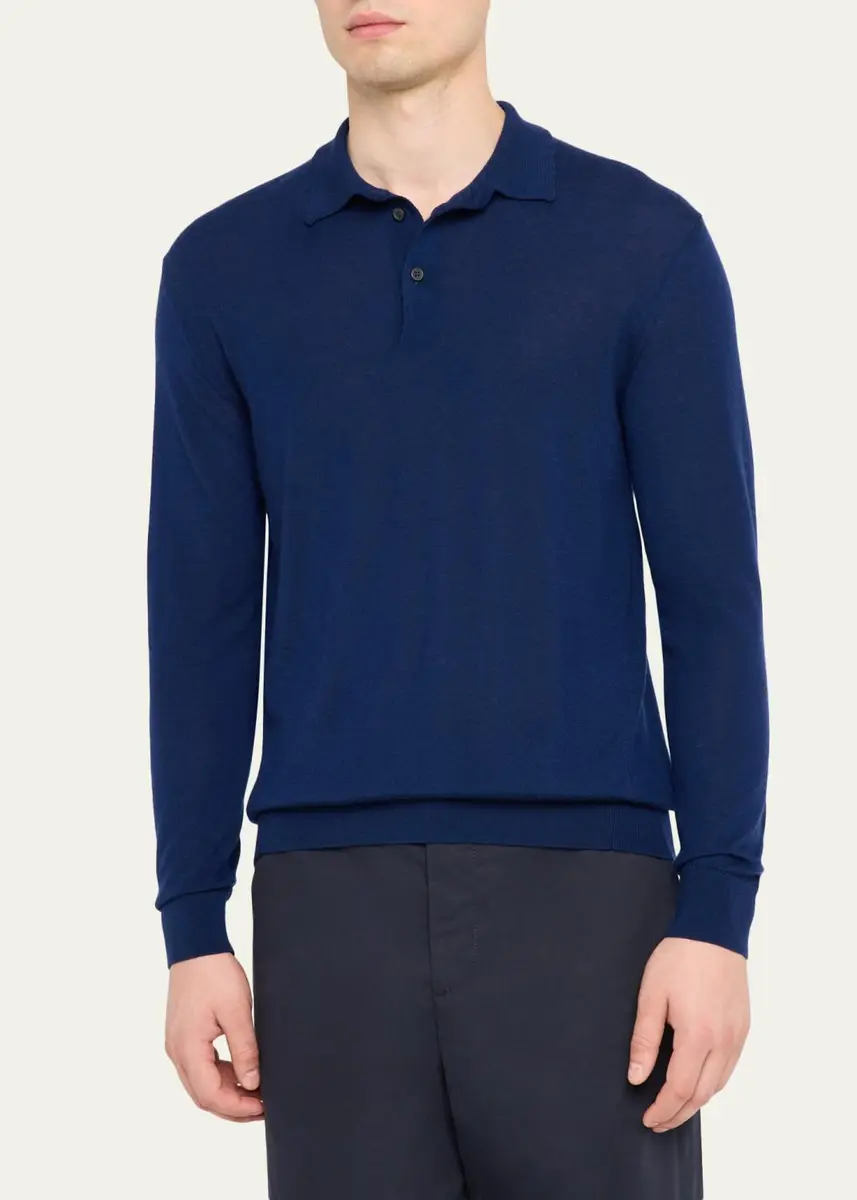 Sease Men's Cashmere Fine Knit Polo-Neck Sweater | Thumbnail 4 Sease Men's Cashmere Fine Knit Polo-Neck Sweater | Thumbnail 4