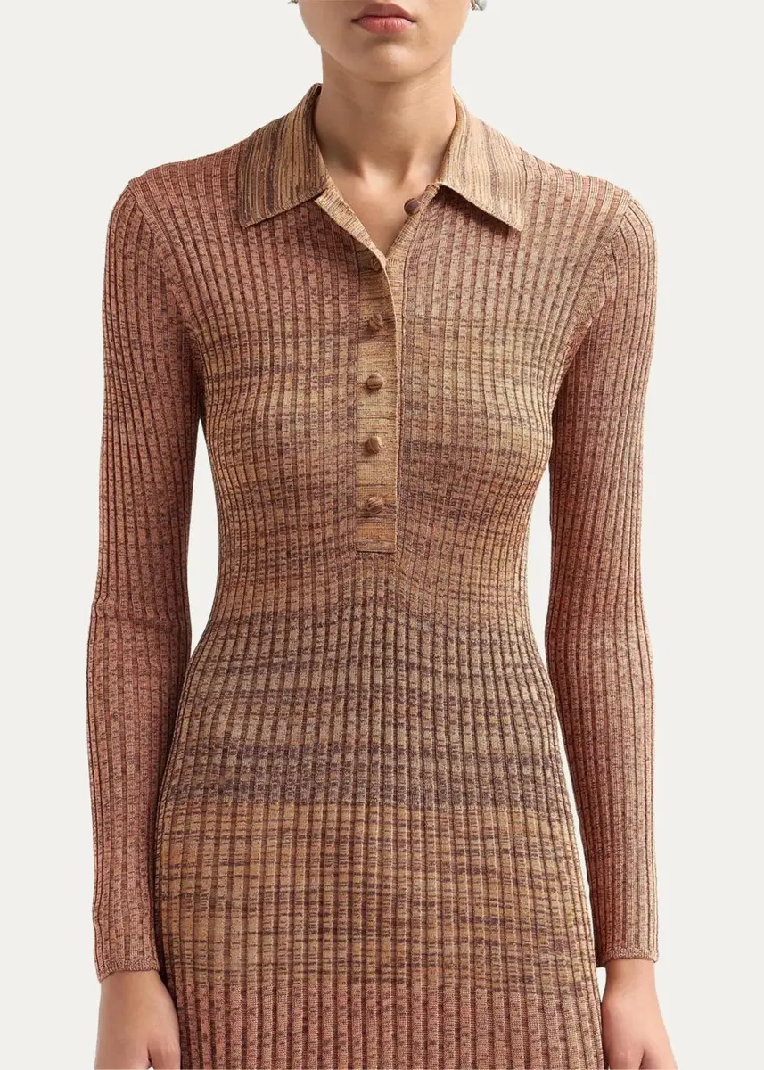 Zimmermann Mouline Rib-Knit Polo Midi Dress | Thumbnail 5 Zimmermann Mouline Rib-Knit Polo Midi Dress | Thumbnail 5