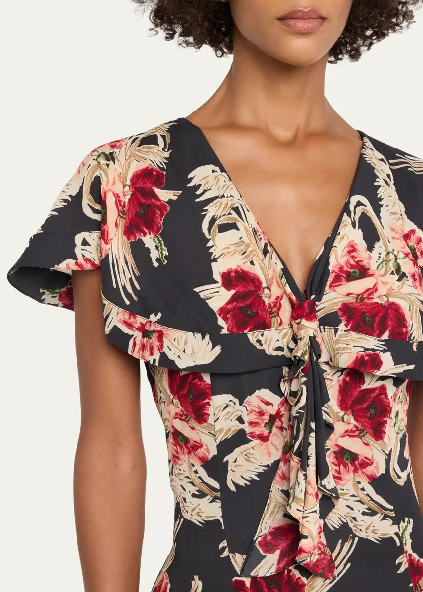 Cinq à Sept Anthony Wilted Poppy Maxi Dress | Thumbnail 5