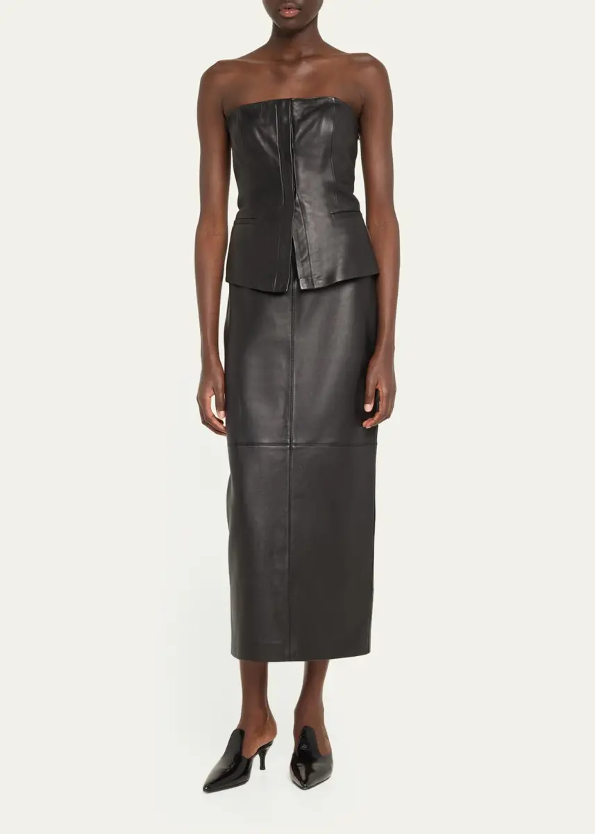 A.L.C. Marta Straight Leather Maxi Skirt | Thumbnail 2 A.L.C. Marta Straight Leather Maxi Skirt | Thumbnail 2