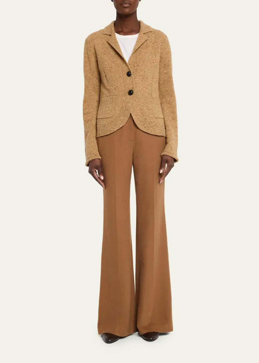 Lafayette 148 New York Donegal Curved-Hem Cashmere Jacket | Thumbnail 2