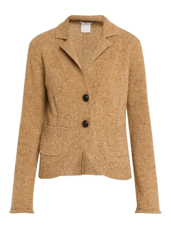 Donegal Curved-Hem Cashmere Jacket Donegal Curved-Hem Cashmere Jacket