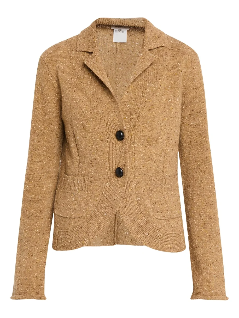 Donegal Curved-Hem Cashmere Jacket Donegal Curved-Hem Cashmere Jacket
