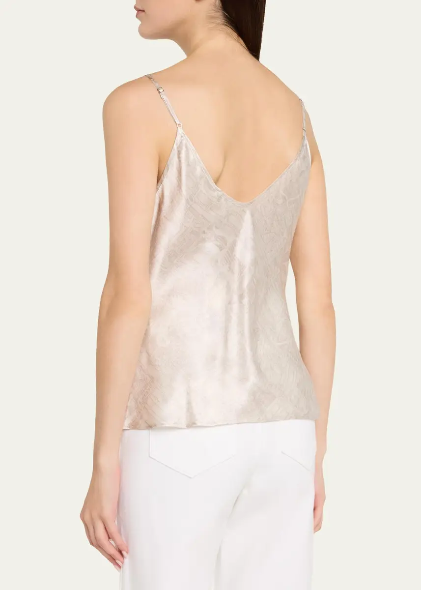 L'Agence Lexi Silk Jacquard Camisole | Thumbnail 3