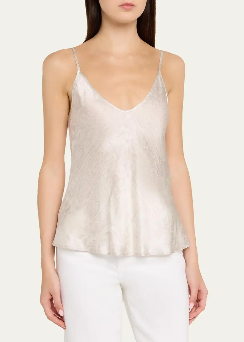 L'Agence Lexi Silk Jacquard Camisole | Thumbnail 4