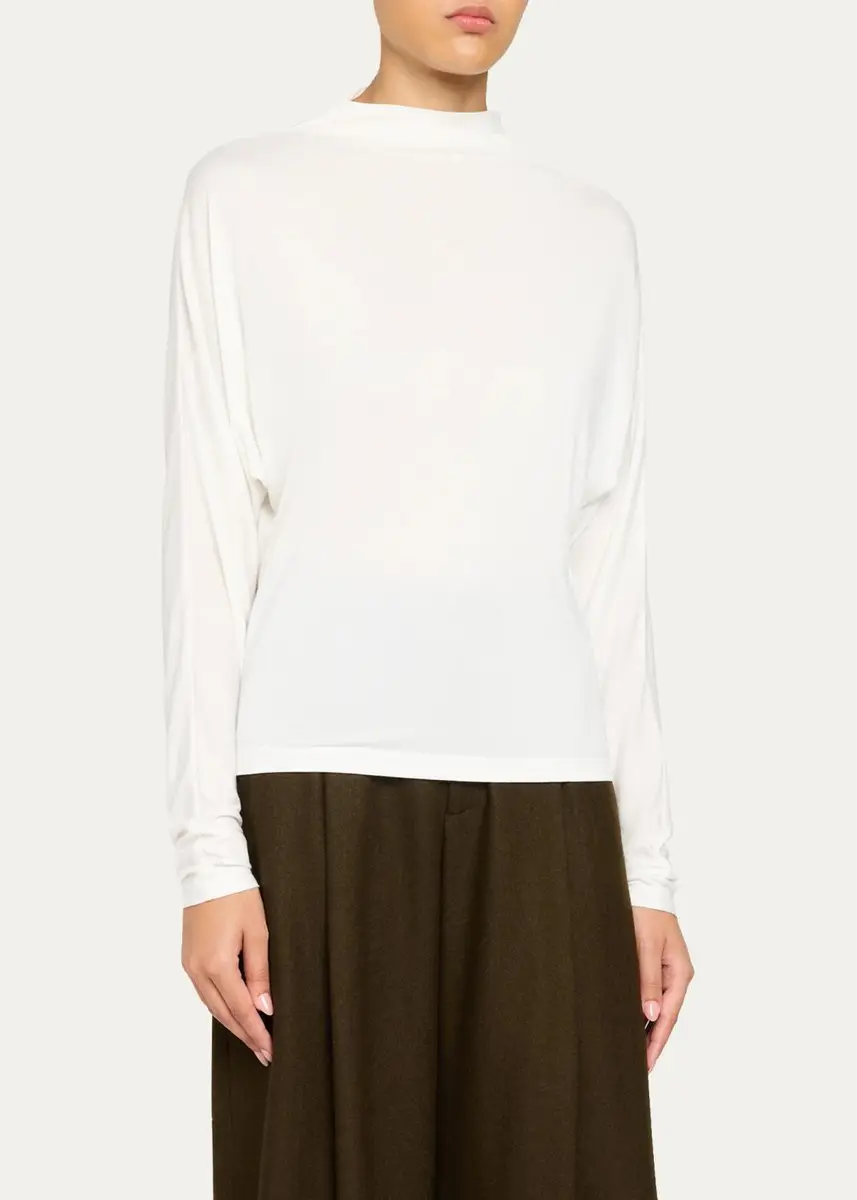 Vince Draped Funnel-Neck Dolman-Sleeve Top | Thumbnail 4 Vince Draped Funnel-Neck Dolman-Sleeve Top | Thumbnail 4