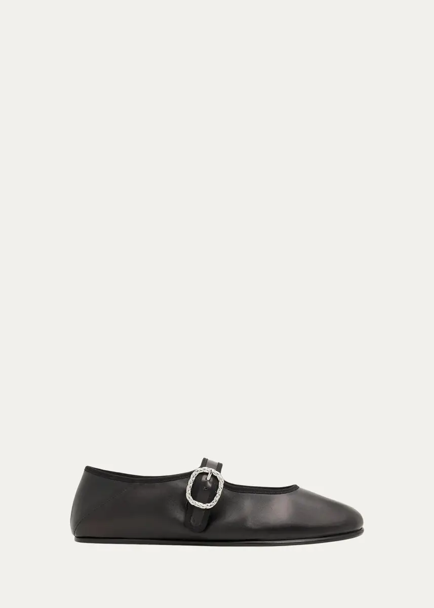 Bottega Veneta Veneziana Nappa Leather Ballerina Flats | Thumbnail 6