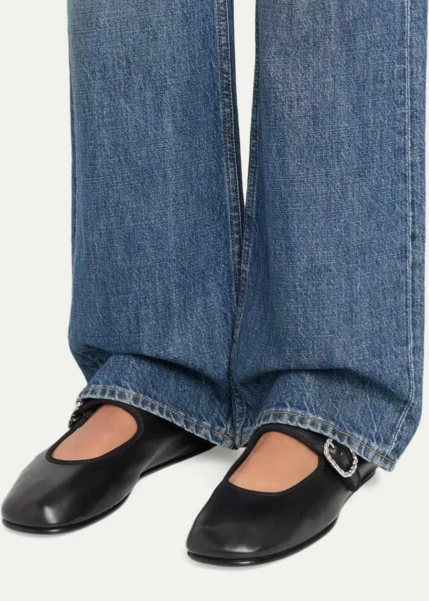 Bottega Veneta Veneziana Nappa Leather Ballerina Flats | Thumbnail 7