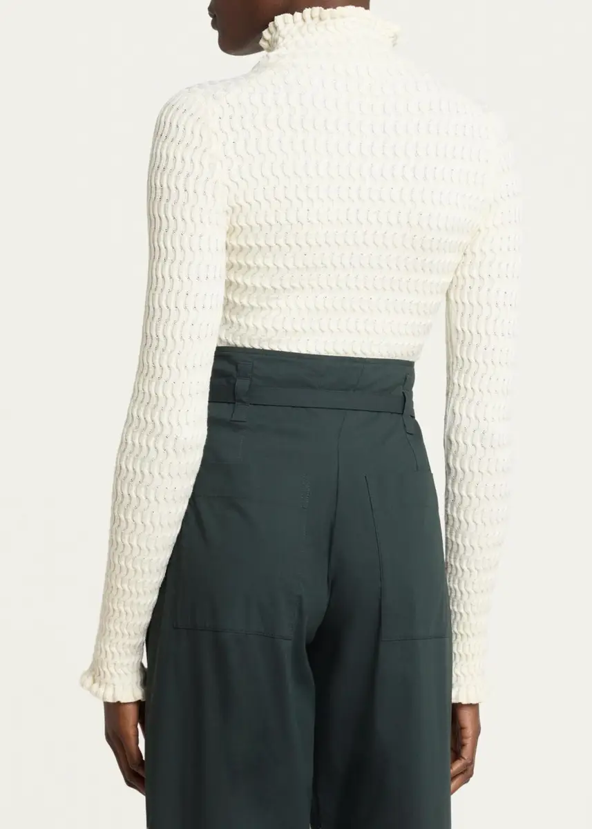 Proenza Schouler White Label Juniper Textured High-Neck Sweater | Thumbnail 3 Proenza Schouler White Label Juniper Textured High-Neck Sweater | Thumbnail 3