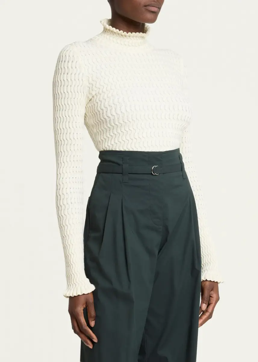 Proenza Schouler White Label Juniper Textured High-Neck Sweater | Thumbnail 4 Proenza Schouler White Label Juniper Textured High-Neck Sweater | Thumbnail 4