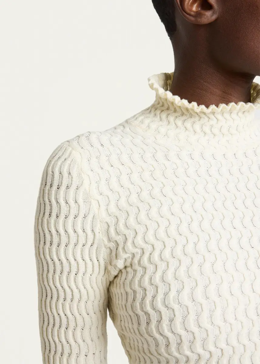 Proenza Schouler White Label Juniper Textured High-Neck Sweater | Thumbnail 5 Proenza Schouler White Label Juniper Textured High-Neck Sweater | Thumbnail 5