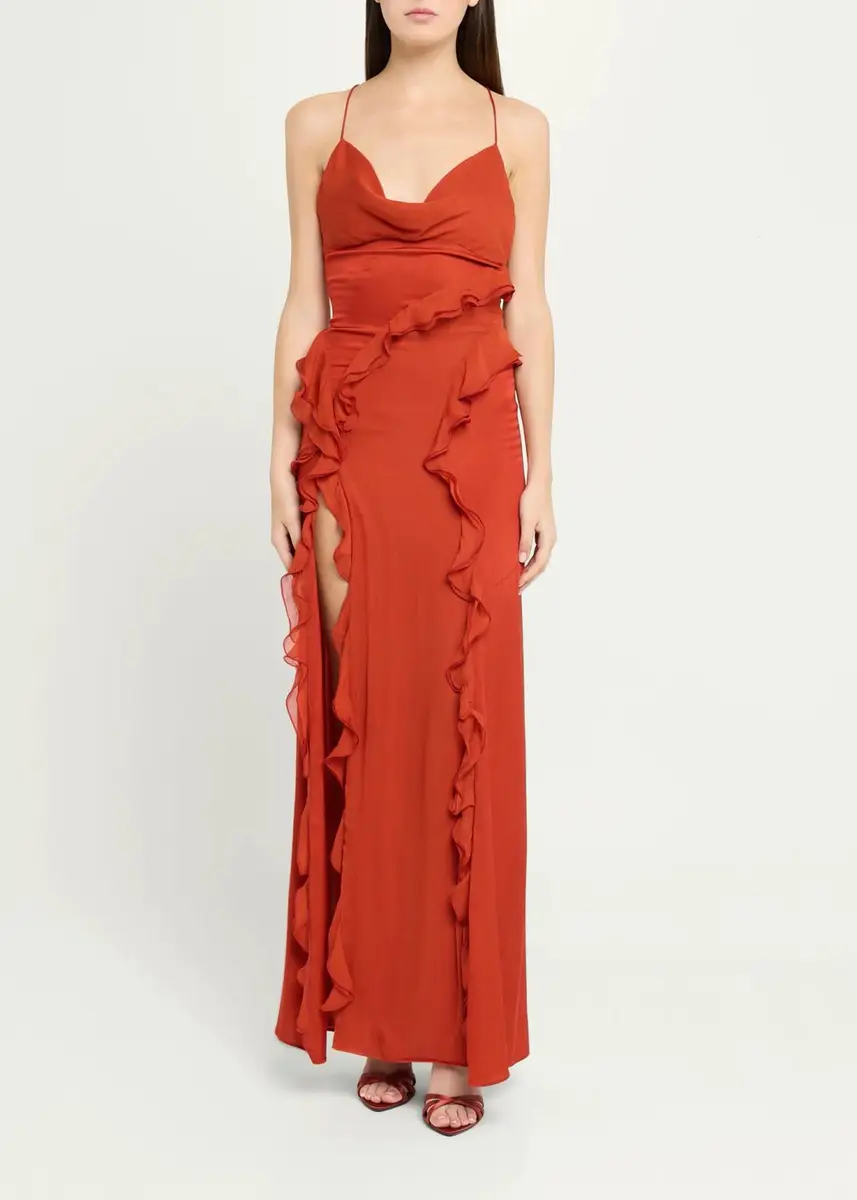 Ronny Kobo Milena Backless Ruffle Chiffon Maxi Dress | Thumbnail 2 Ronny Kobo Milena Backless Ruffle Chiffon Maxi Dress | Thumbnail 2