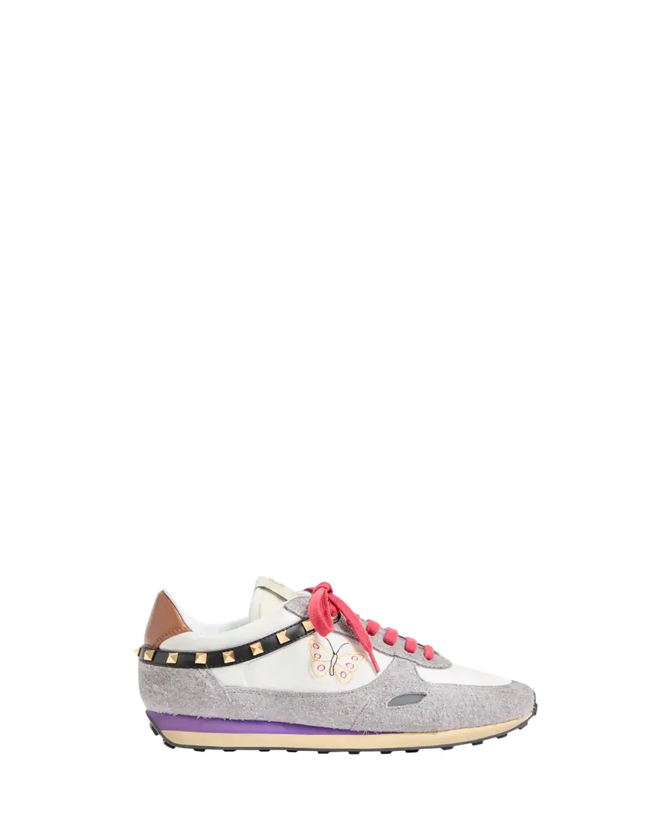 Valentino Garavani Men's Stud Up Crosta Low-Top Sneakers | Thumbnail 2 Valentino Garavani Men's Stud Up Crosta Low-Top Sneakers | Thumbnail 2